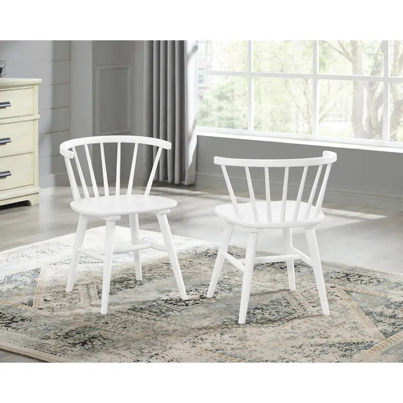 Ensembles de tables et chaises de salle à manger en bois avec chaises Windsor pour cuisine et salle à manger