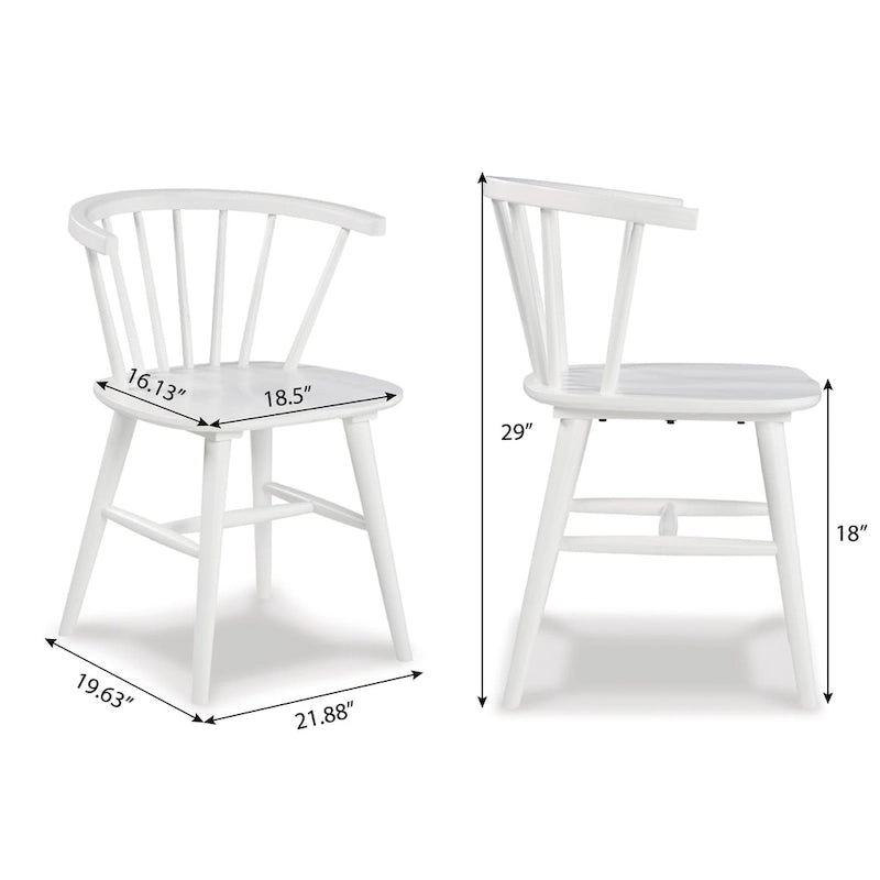 Ensembles de tables et chaises de salle à manger en bois avec chaises Windsor pour cuisine et salle à manger