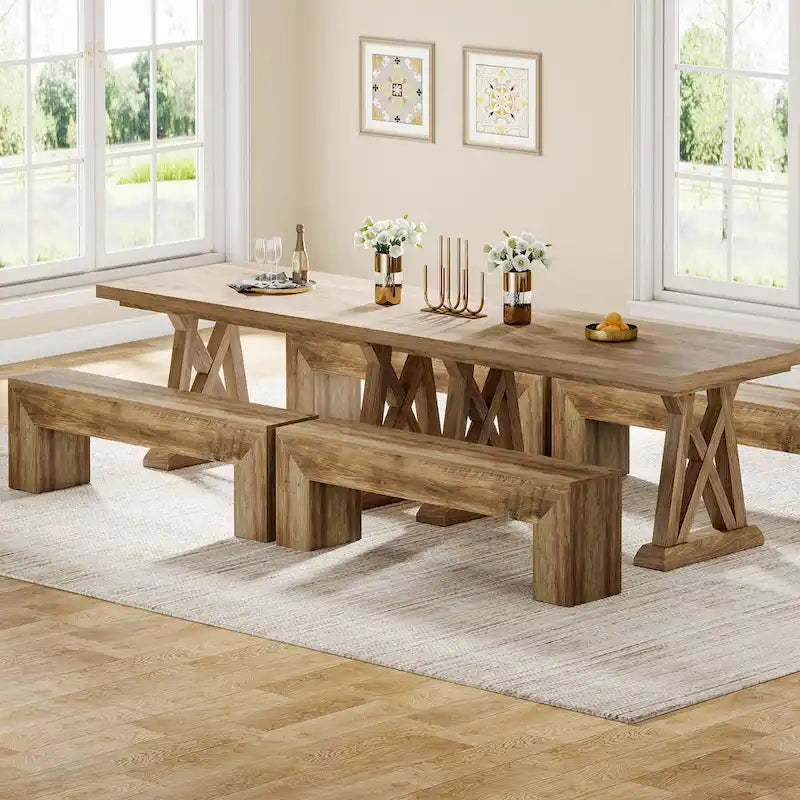 Banc à chaussures d'entrée en bois de 47 pouces – 11,81P x 47,24L x 17,72H