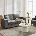 Canapé de causeuse en chenille de 70 pouces avec chargement USB Canapé d'angle moderne avec poches de rangement et housse amovible pour salon,