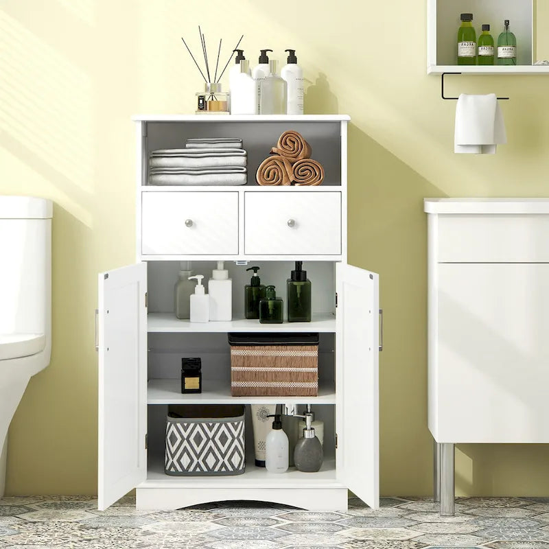 Meuble de salle de bain sur pied Costway avec 2 – Voir les détails