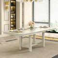 Table de salle à manger extensible rectangulaire VECELO moderne en bois massif de 94 pouces