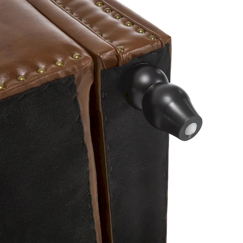 55.12 Pouf de rangement en tissu rembourré, capitonné, capacité de 125 kg, pour salon ou chambre à coucher
