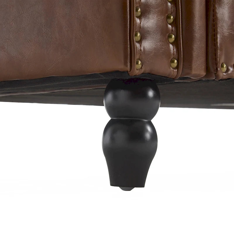 55.12 Pouf de rangement en tissu rembourré, capitonné, capacité de 125 kg, pour salon ou chambre à coucher