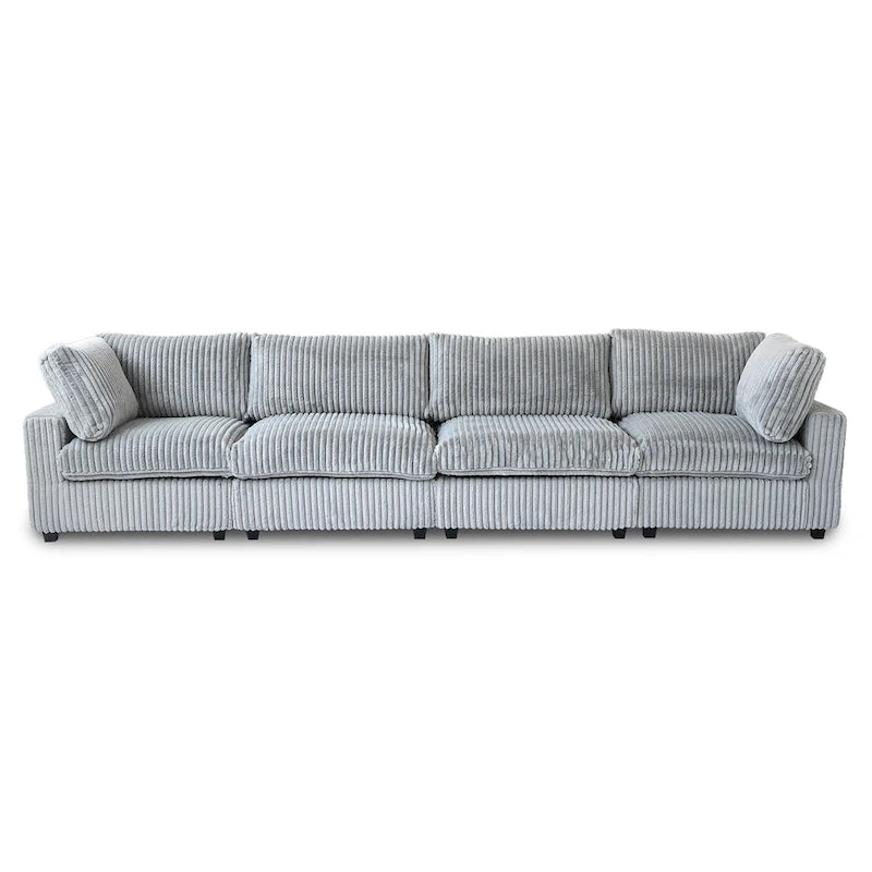Canapé sectionnel modulaire en peluche douce 157,48 cm, 4 places, rembourré, pour salon