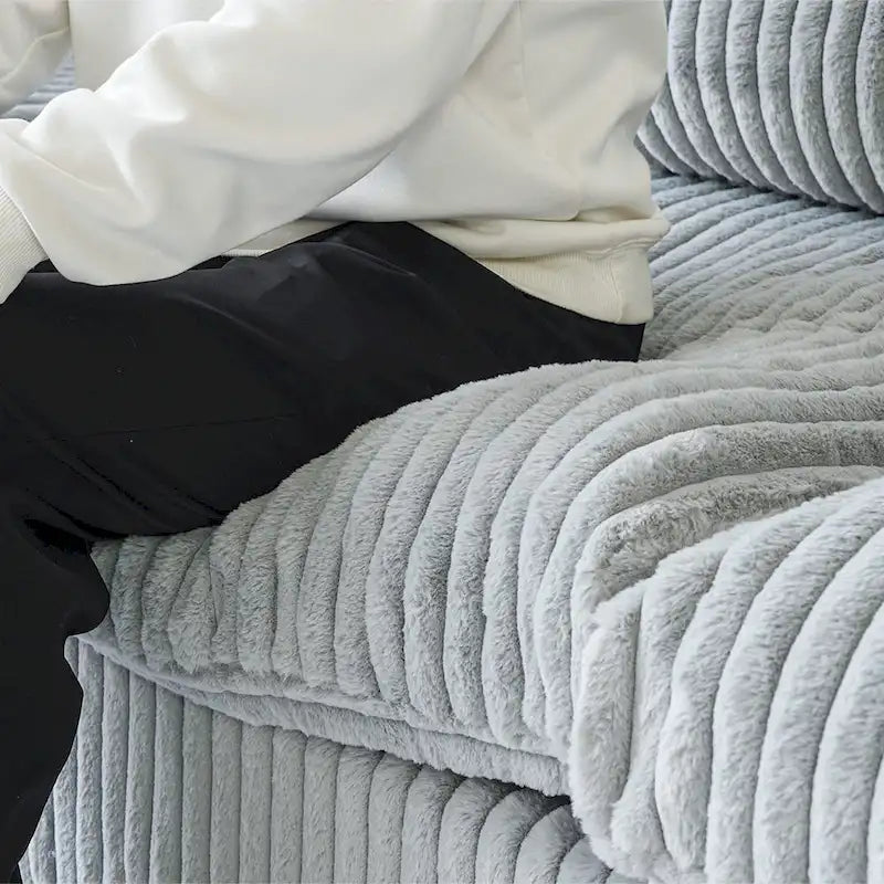 Canapé sectionnel modulaire en peluche douce 157,48 cm, 4 places, rembourré, pour salon