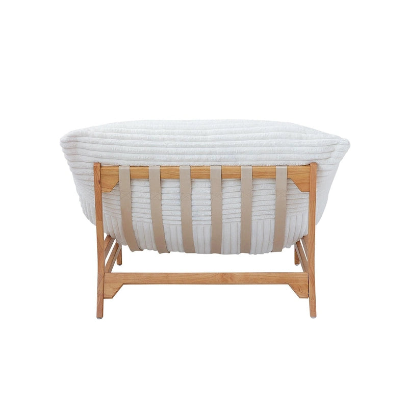 Fauteuil poire grand format, fauteuil poire moelleux avec cadre en bois massif, chaise longue confortable avec rembourrage en duvet