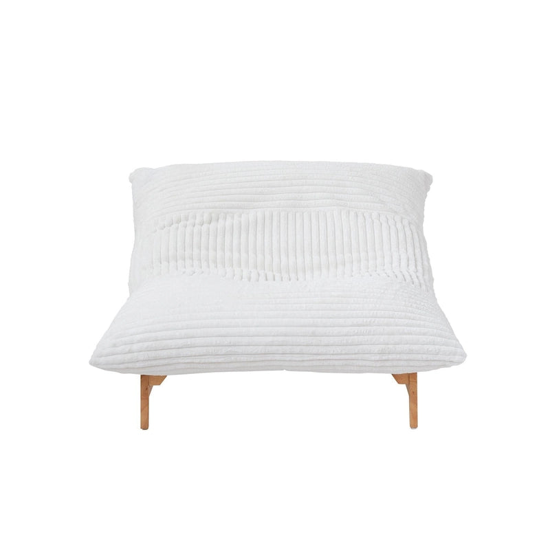 Fauteuil poire grand format, fauteuil poire moelleux avec cadre en bois massif, chaise longue confortable avec rembourrage en duvet