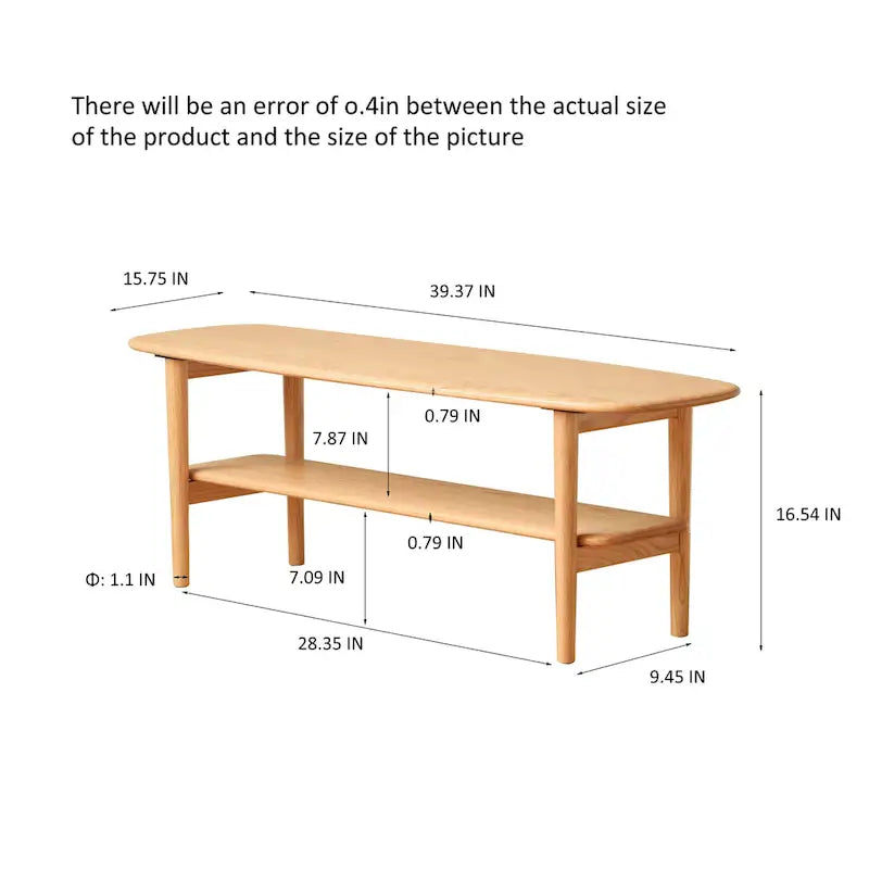 Christopher Knight Home - Table basse en chêne massif Hudson avec étagère de rangement pour salon et bureau à domicile