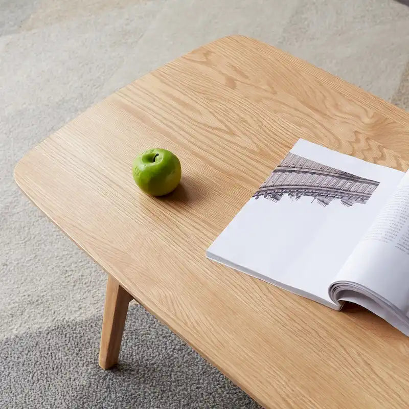 Christopher Knight Home - Table basse en chêne massif Hudson avec étagère de rangement pour salon et bureau à domicile