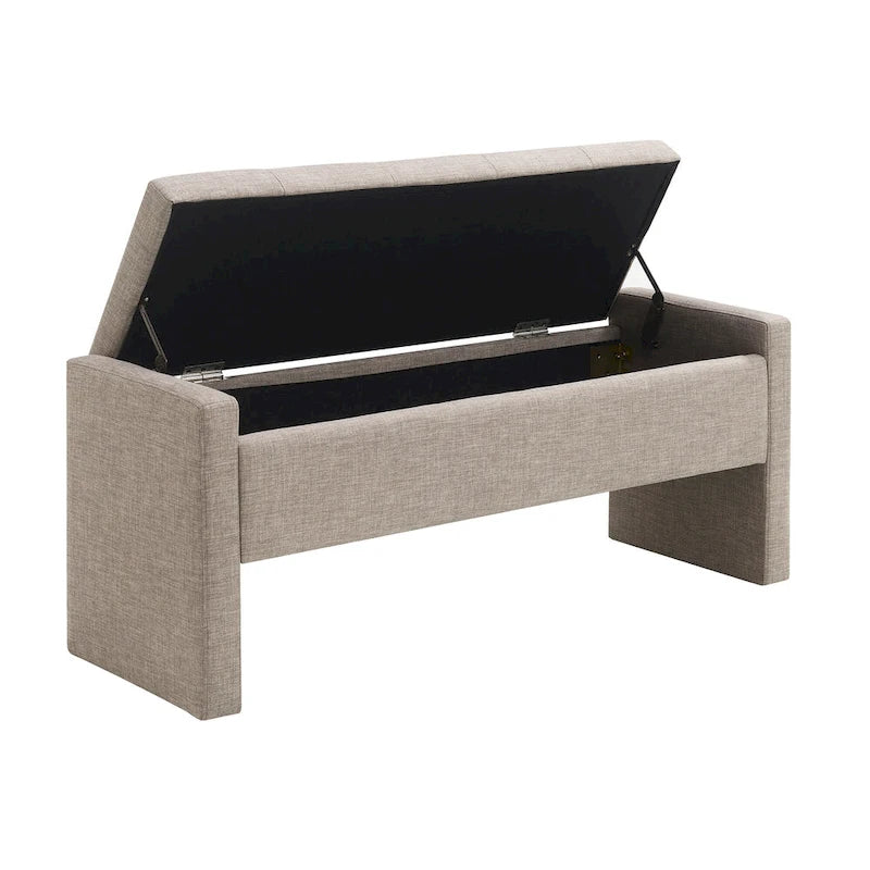 GDFStudio- Banc de lit Alice en mousse avec rangement