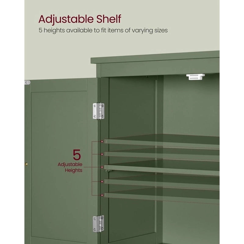 Meuble de rangement de salle de bain autoportant moderne et haut avec 2 tiroirs et étagère réglable - 11.8P x 23.6L x 43.3H