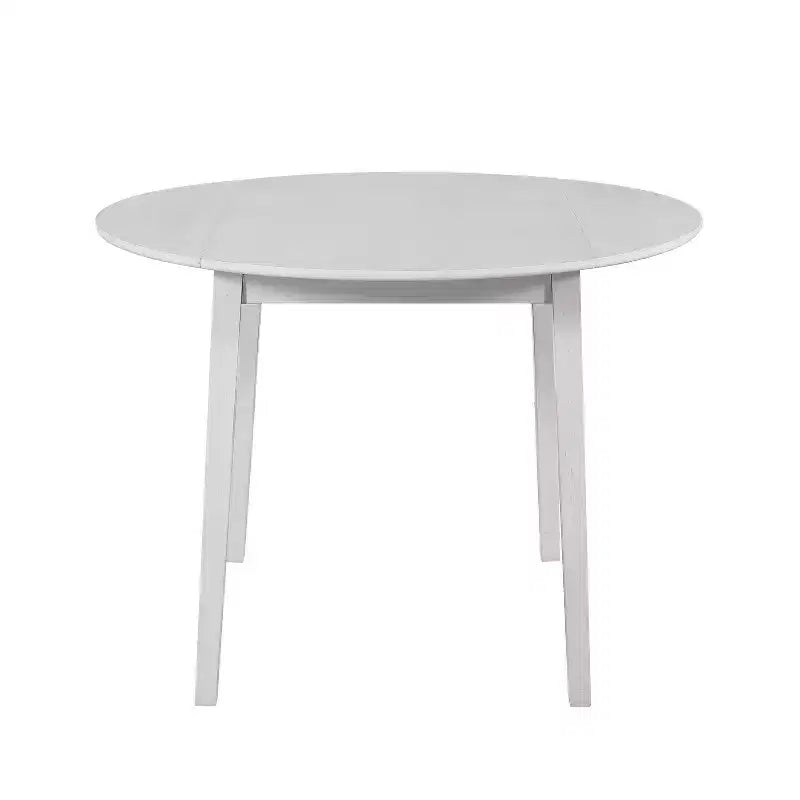Drop Leaf Dining Table, White, Extendable, Space-Saving, CSA Certified, Seats 4