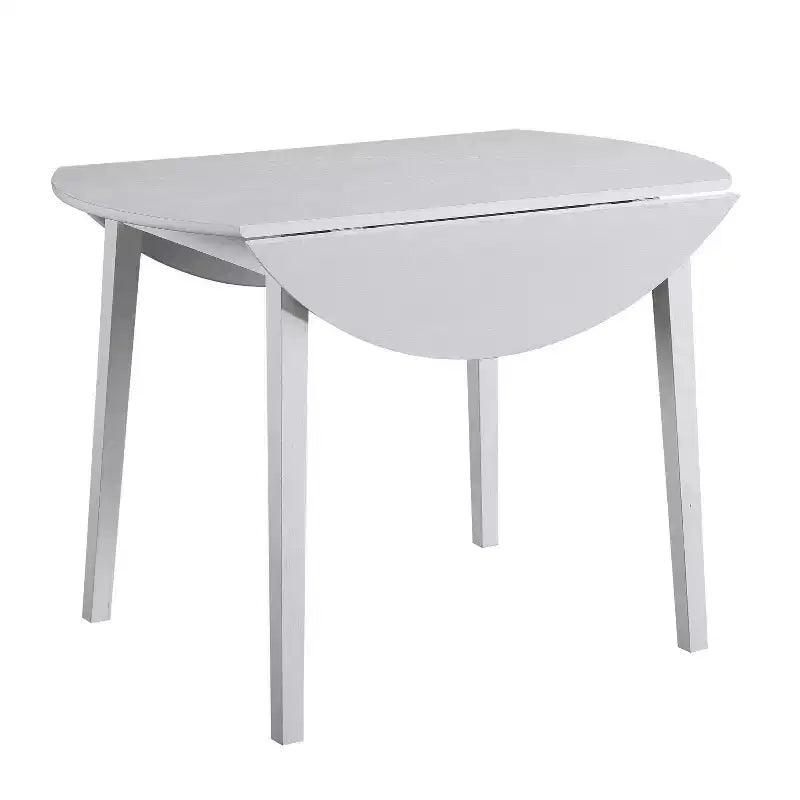 Drop Leaf Dining Table, White, Extendable, Space-Saving, CSA Certified, Seats 4