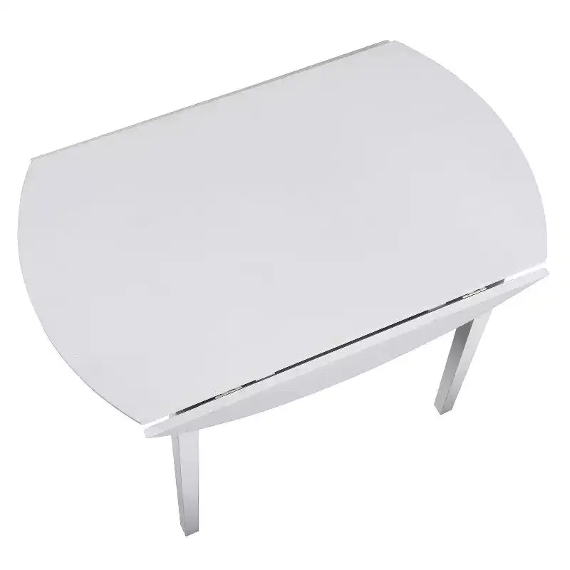 Drop Leaf Dining Table, White, Extendable, Space-Saving, CSA Certified, Seats 4