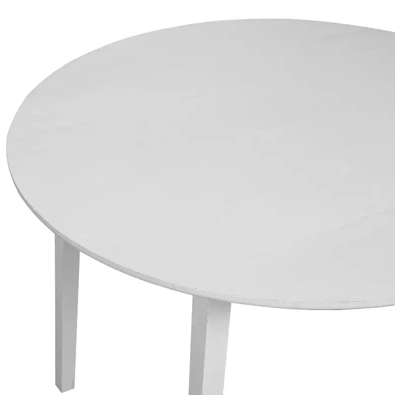 Drop Leaf Dining Table, White, Extendable, Space-Saving, CSA Certified, Seats 4