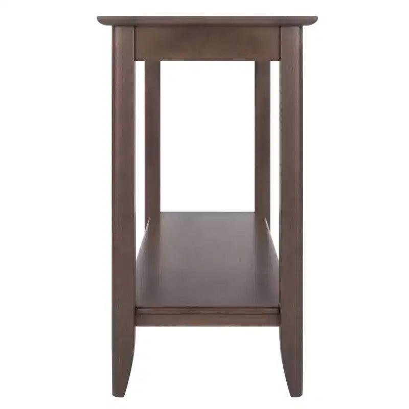 Console Hall Table, Oyster Gray, Entryway Furniture with Shelf, Wood Veneer Sofa Table