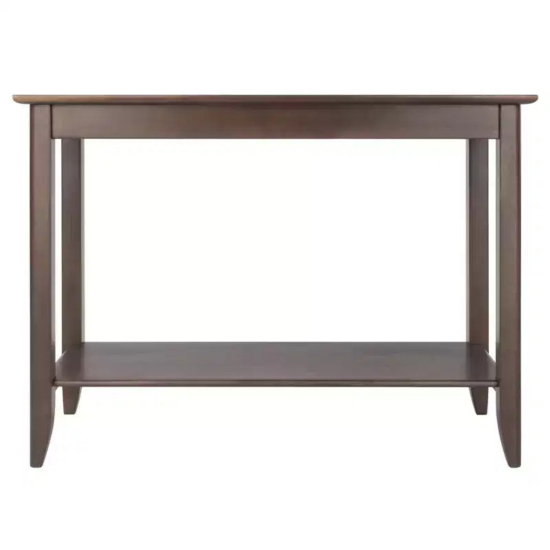 Console Hall Table, Oyster Gray, Entryway Furniture with Shelf, Wood Veneer Sofa Table