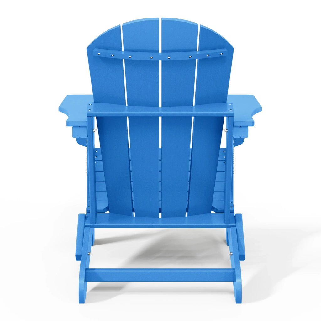 Chaise Adirondack pliante d'extérieur tout temps Polytrends Laguna résistante à la décoloration pour patio