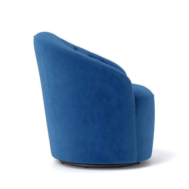 SEYNAR Fauteuil pivotant à 360 degrés en velours moderne avec dossier capitonné - Lot de 2