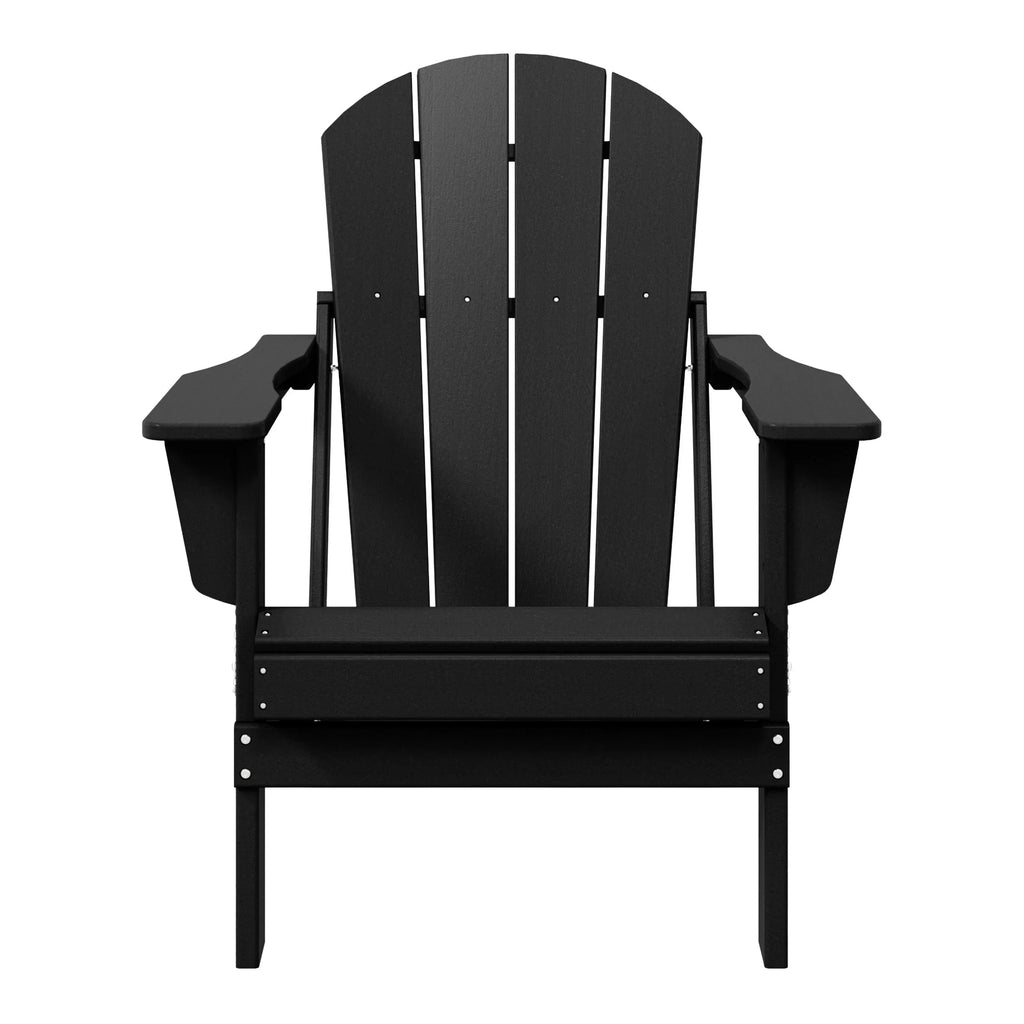 Chaise Adirondack pliante d'extérieur tout temps Polytrends Laguna résistante à la décoloration pour patio