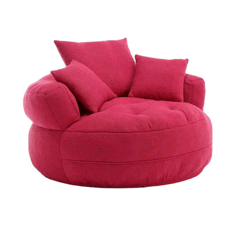 Fauteuil paresseux rond – Blanc/Bleu/Gris/Jaune/Orange/Rouge rosé/Bleu marine/Vert, Siège simple et double