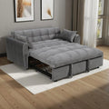64,96 Canapé-lit convertible 3-en-1 en velours avec dossier réglable, poche de rangement et capacité de poids de 227 kg