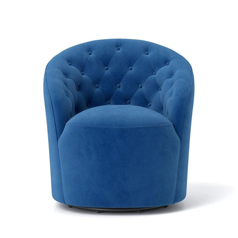 SEYNAR Fauteuil pivotant à 360 degrés en velours moderne avec dossier capitonné - Lot de 2