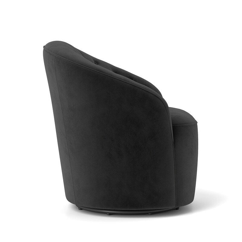 SEYNAR Fauteuil pivotant à 360 degrés en velours moderne avec dossier capitonné - Lot de 2
