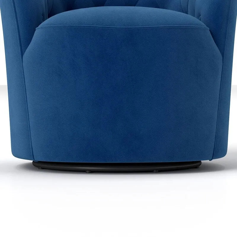 SEYNAR Fauteuil pivotant à 360 degrés en velours moderne avec dossier capitonné - Lot de 2