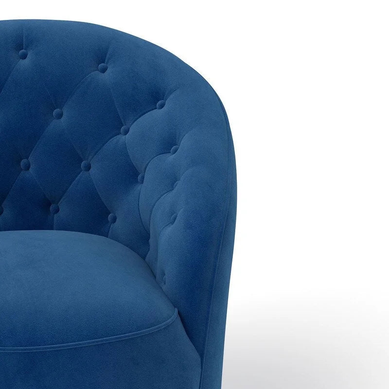 SEYNAR Fauteuil pivotant à 360 degrés en velours moderne avec dossier capitonné - Lot de 2