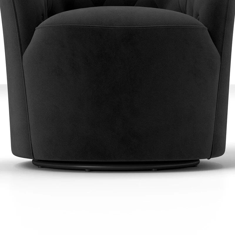 SEYNAR Fauteuil pivotant à 360 degrés en velours moderne avec dossier capitonné - Lot de 2