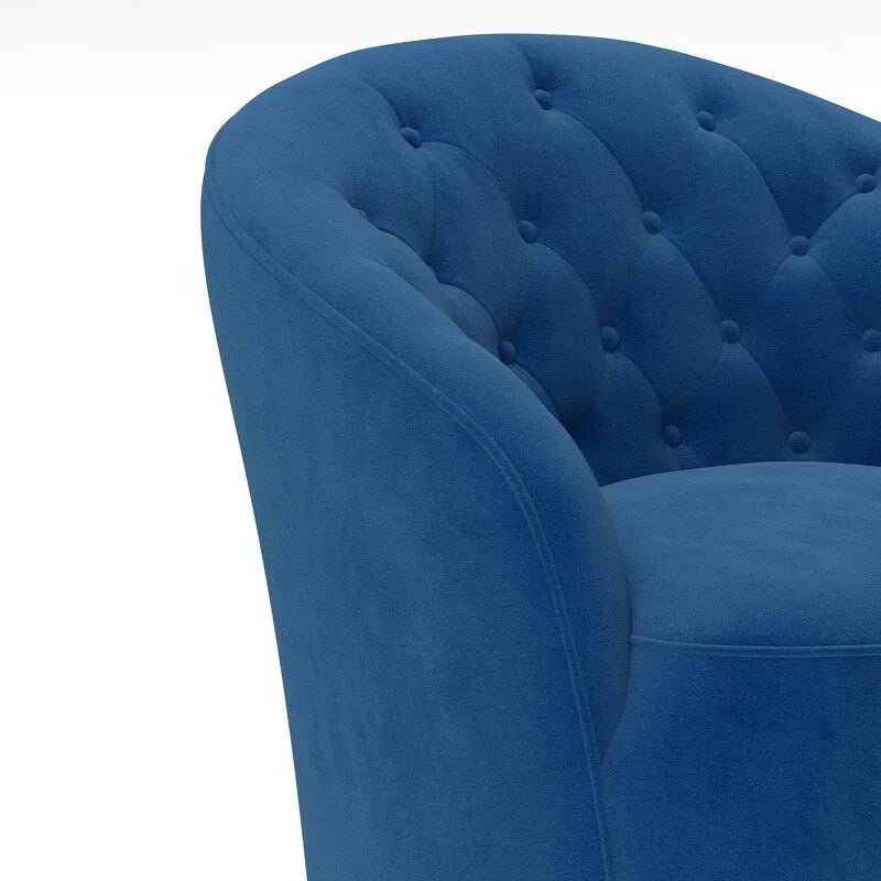 SEYNAR Fauteuil pivotant à 360 degrés en velours moderne avec dossier capitonné - Lot de 2