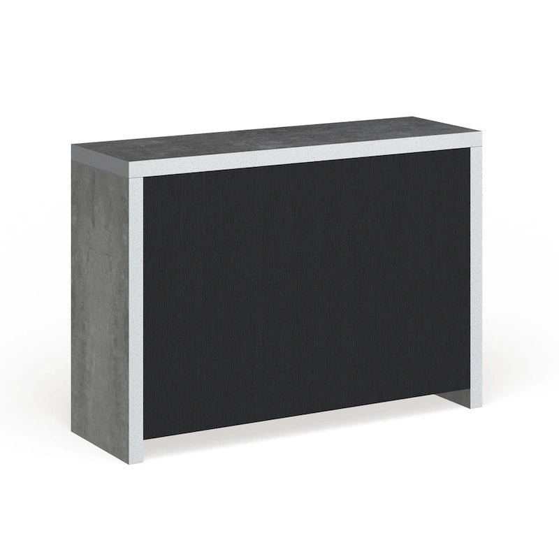 Buffet Mystal industriel de Furniture of America, effet béton, 3 tiroirs
