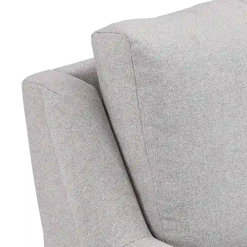 Canapé Cade en tissu gris avec pieds en métal doré par iNSPIRE Q Modern