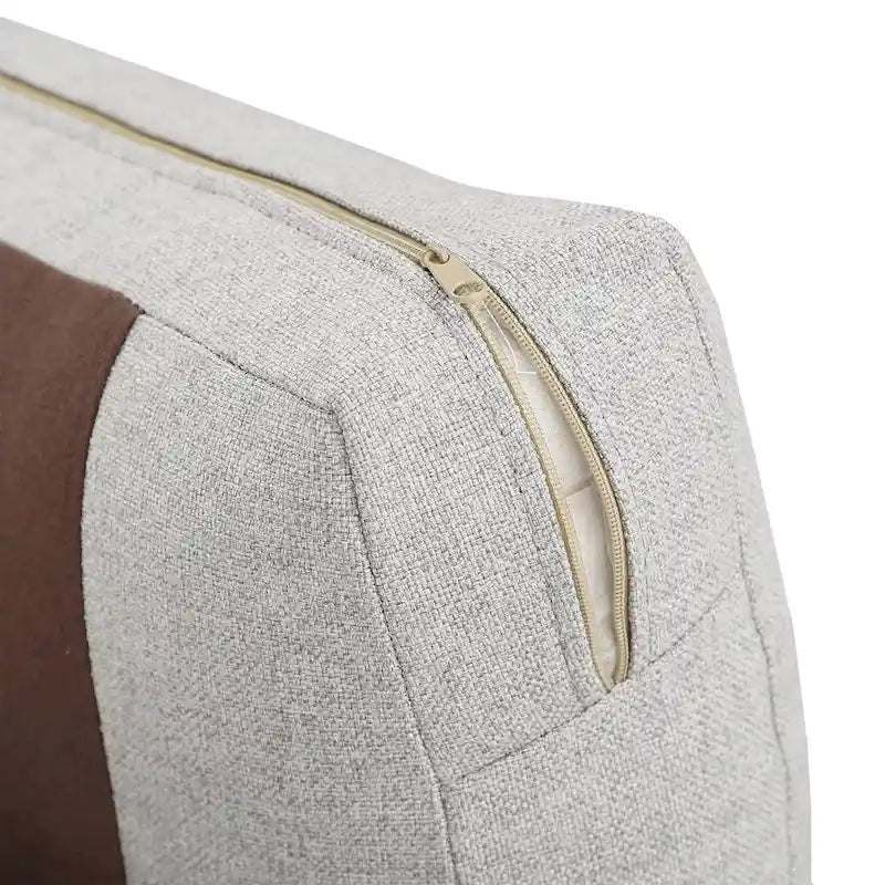 Canapé Cade en tissu gris avec pieds en métal doré par iNSPIRE Q Modern