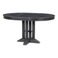 TREXM Table à manger de style rustique, table ronde extensible pour cuisine et salle à manger