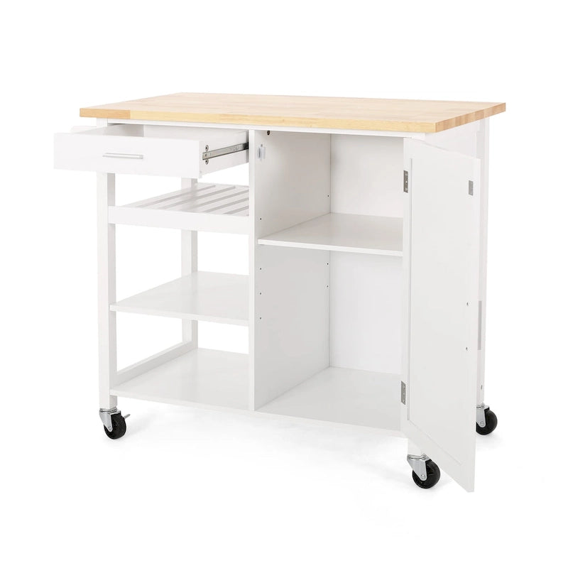 Desserte de cuisine contemporaine Westcliffe à roulettes par Christopher Knight Home - 41,75 l x 18,90 P x 35,25 H