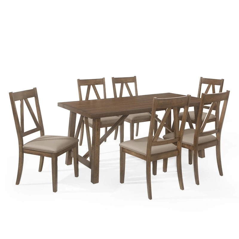 Ensemble de salle à manger 7 pièces en bois Fairgreens Farmhouse de Christopher Knight Home