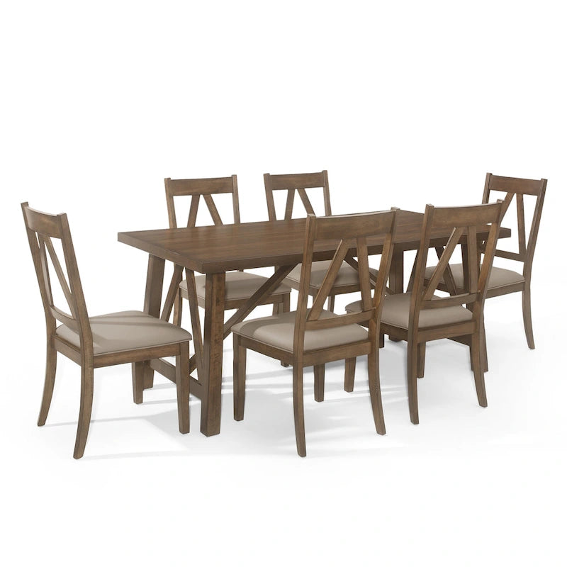 Ensemble de salle à manger 7 pièces en bois Fairgreens Farmhouse de Christopher Knight Home