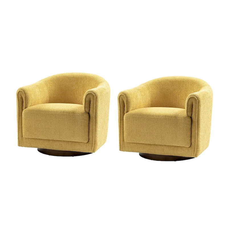 Lot de 2 chaises pivotantes rembourrées Jeffrey de HULALA HOME