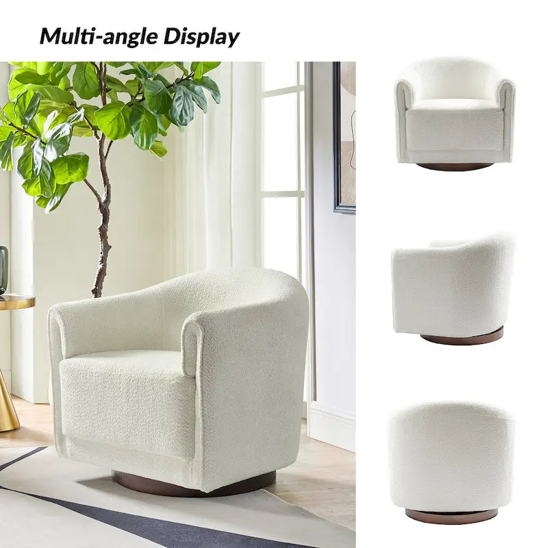 Lot de 2 chaises pivotantes rembourrées Jeffrey de HULALA HOME