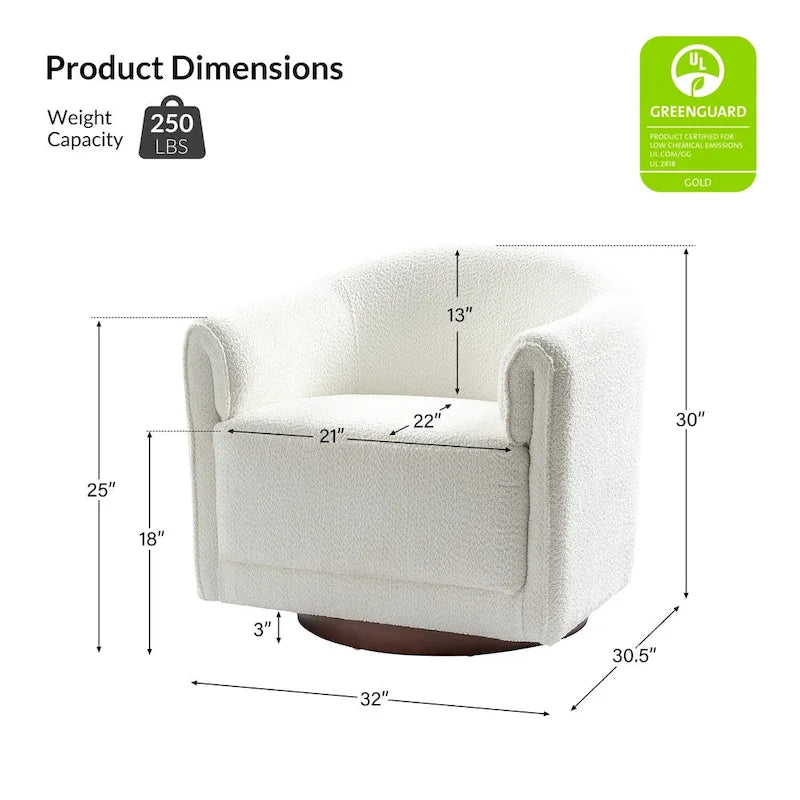 Lot de 2 chaises pivotantes rembourrées Jeffrey de HULALA HOME