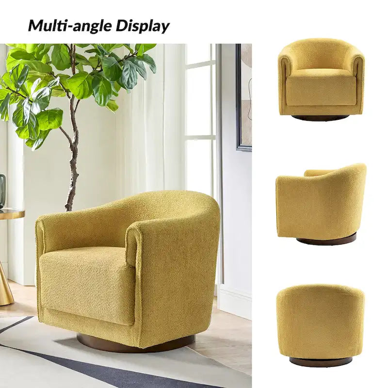 Lot de 2 chaises pivotantes rembourrées Jeffrey de HULALA HOME