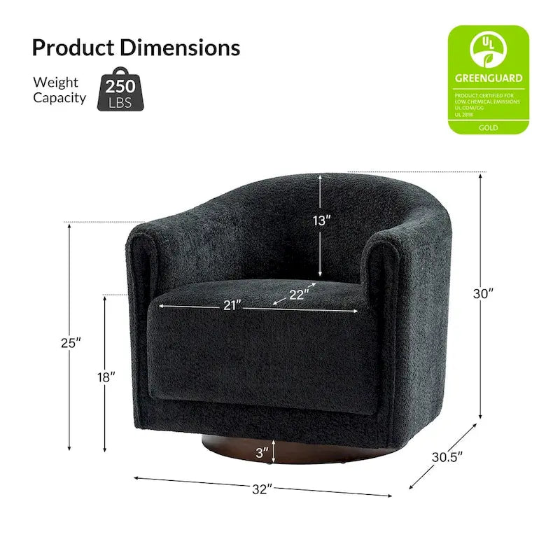 Lot de 2 chaises pivotantes rembourrées Jeffrey de HULALA HOME