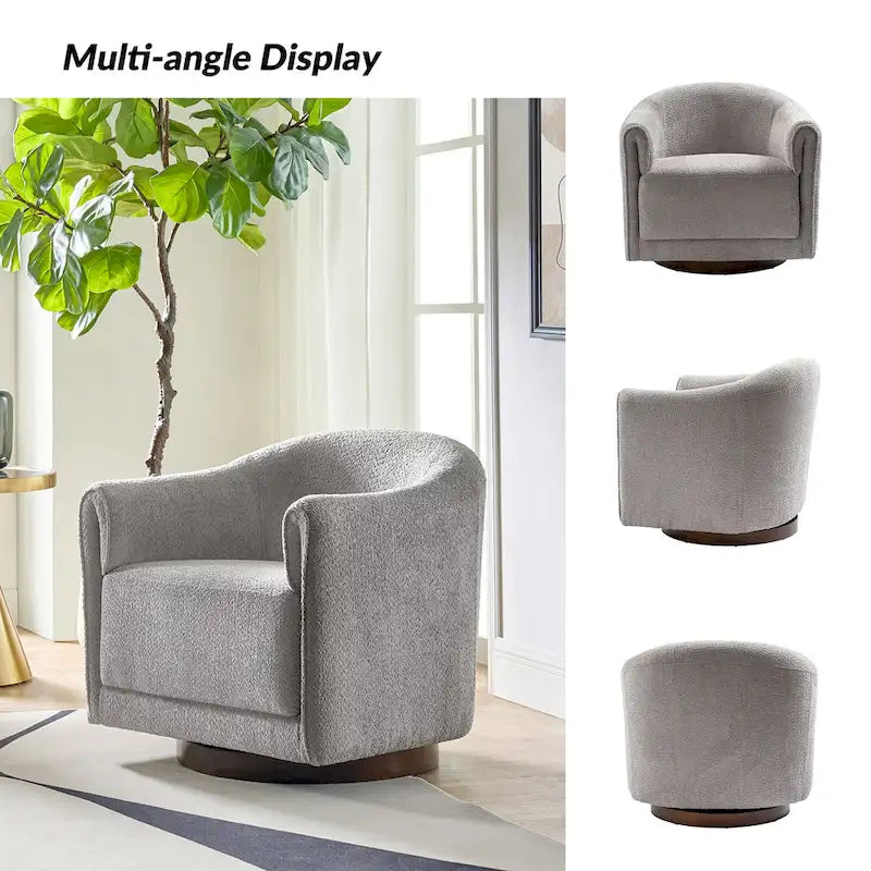Lot de 2 chaises pivotantes rembourrées Jeffrey de HULALA HOME
