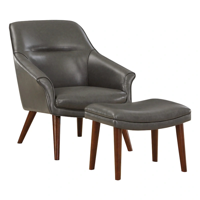 Ensemble fauteuil et repose-pieds Waneta