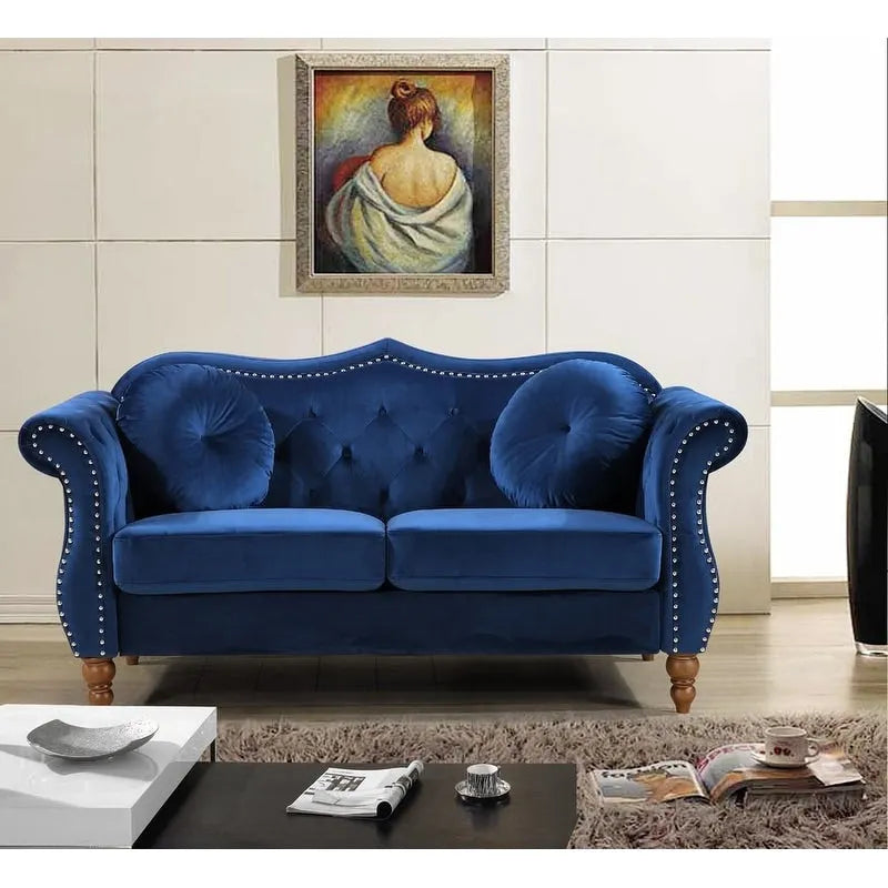Ensemble de salon 2 pièces Chesterfield clouté Carbon Classic