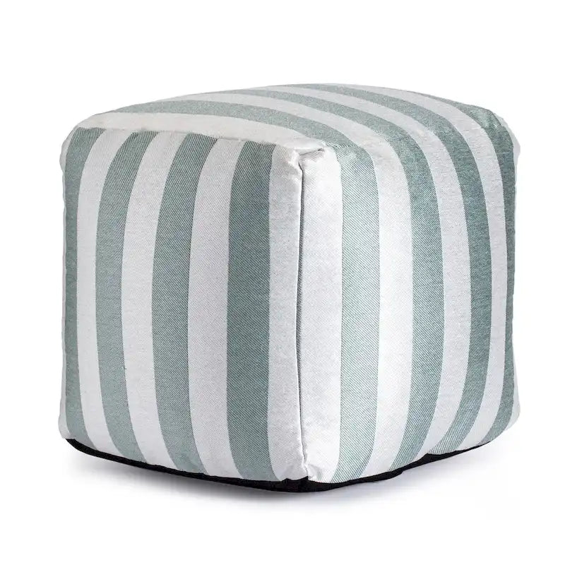 Jani Cape May Pouf carré d'intérieur/extérieur 18 x 18