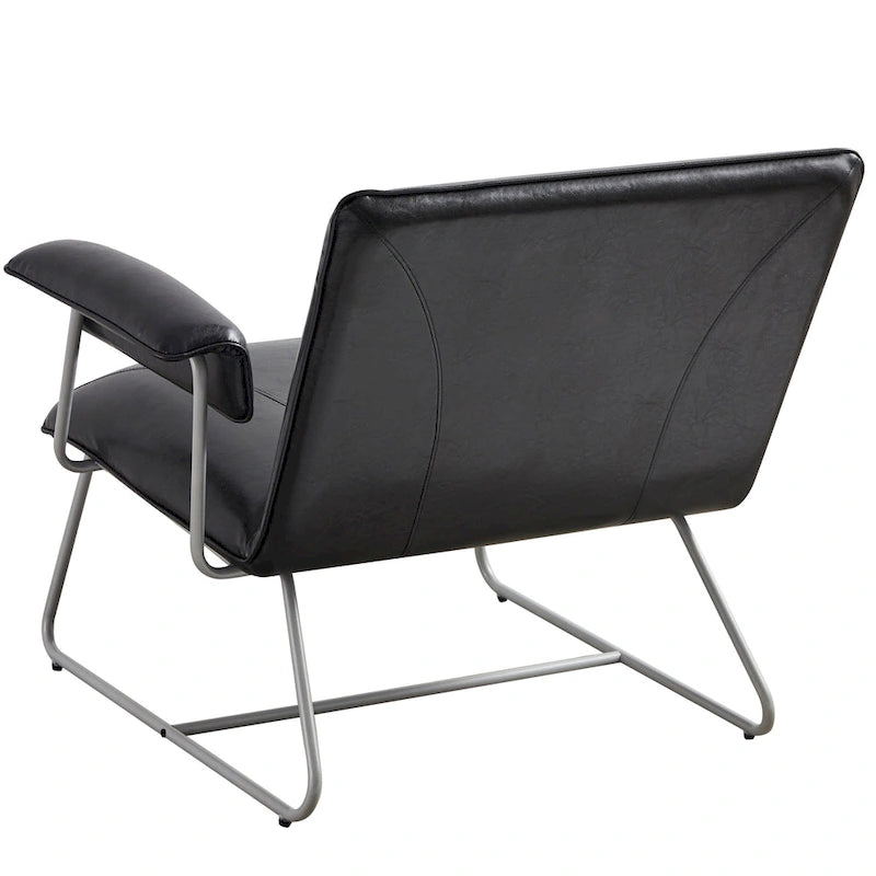 Fauteuil de salon en cuir reconstitué Corvus Deborah